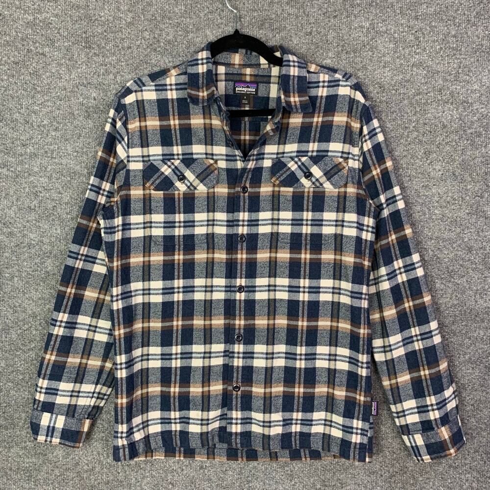 Patagonia Men's Small Organic Cotton Button Down Flannel Shirt